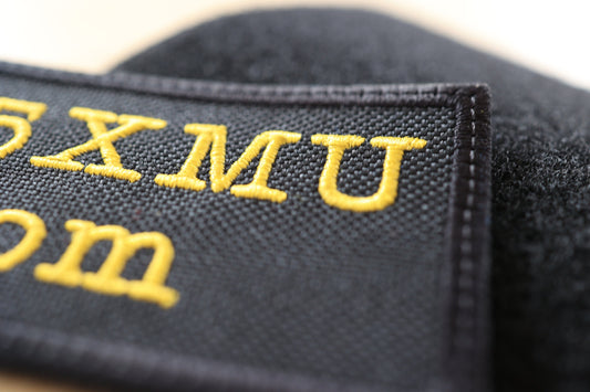 Embroidered call sign and name patch, Amateur radio, CB radio, hook and loop patch size 100 x 50 cm
