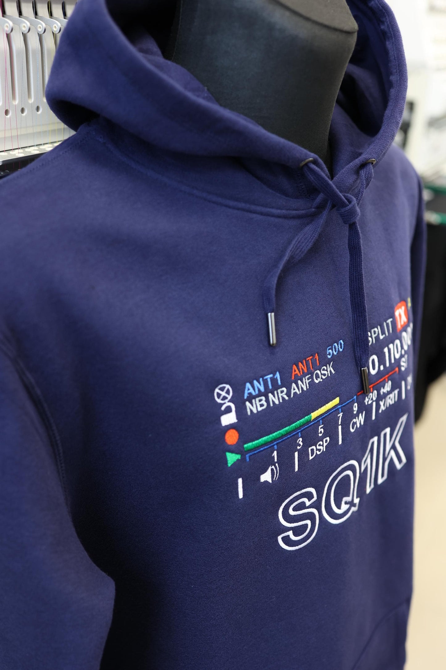 Bluza z kapturem Flexstyle S-Meter z haftowanym znakiem wywoławczym (S-5XL)