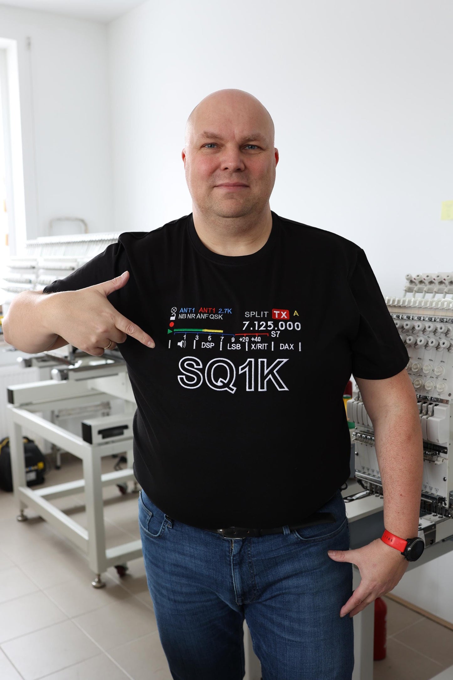 T-shirt Flexstyle S-Meter z haftowanym Znakiem Wywoławczym krótkofalowca (S - 5XL)
