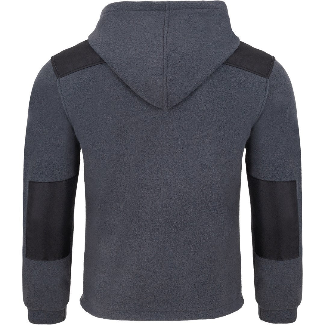 Men's fleece jacket with detachable hood - with embroidered amateur radio call sign and name (GF/BK)