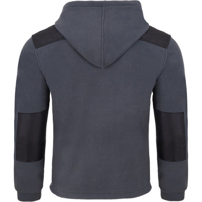 Men's fleece jacket with detachable hood - with embroidered amateur radio call sign and name (GF/BK)