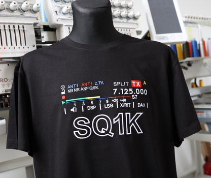 T-shirt Flexstyle S-Meter z haftowanym Znakiem Wywoławczym krótkofalowca (S - 5XL)