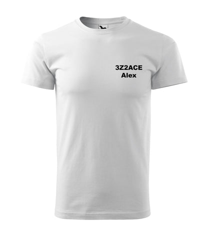 Men's Basic T-shirt - personalized with an embroidered call sign and name