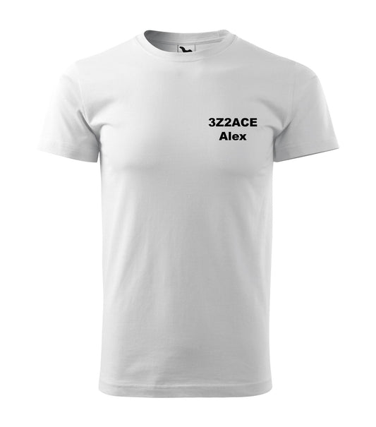 Koszulka T-shirt Męska Basic - personalizowany haftem znak wywoławczy oraz imię