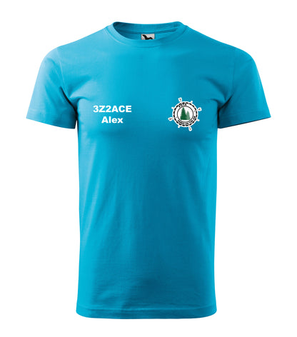 Heavy New Unisex T-shirt, White (00), POTA - Official Parks On The Air Logo, Personalized Call Sign and Name