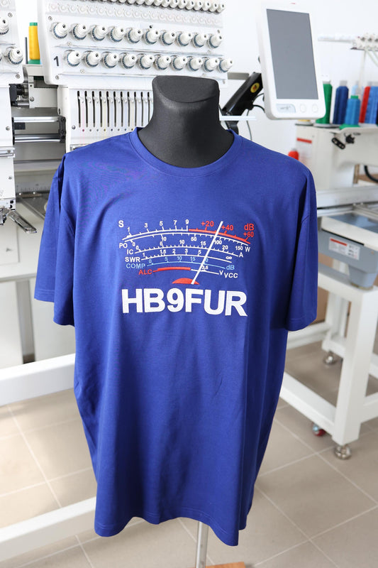 T-shirt z S-Meter i Znakiem Wywoławczym Krótkofalowca (S-4XL) - Kolor Royal blue