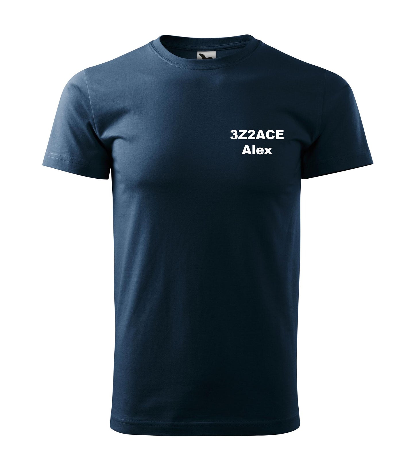 Men's Basic T-shirt - personalized with an embroidered call sign and name