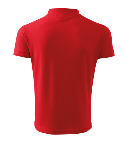 Men's Polo Shirt, Red (07) - personalized with embroidery of call sign and name