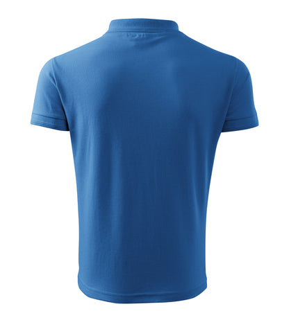 Men's Polo T-shirt, Azure Blue (14) - personalized with embroidery, call sign and name