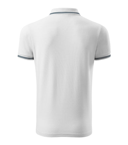 Men's Urban Polo Shirt, White (00), POTA - Official Parks On The Air logo, personalized call sign and name