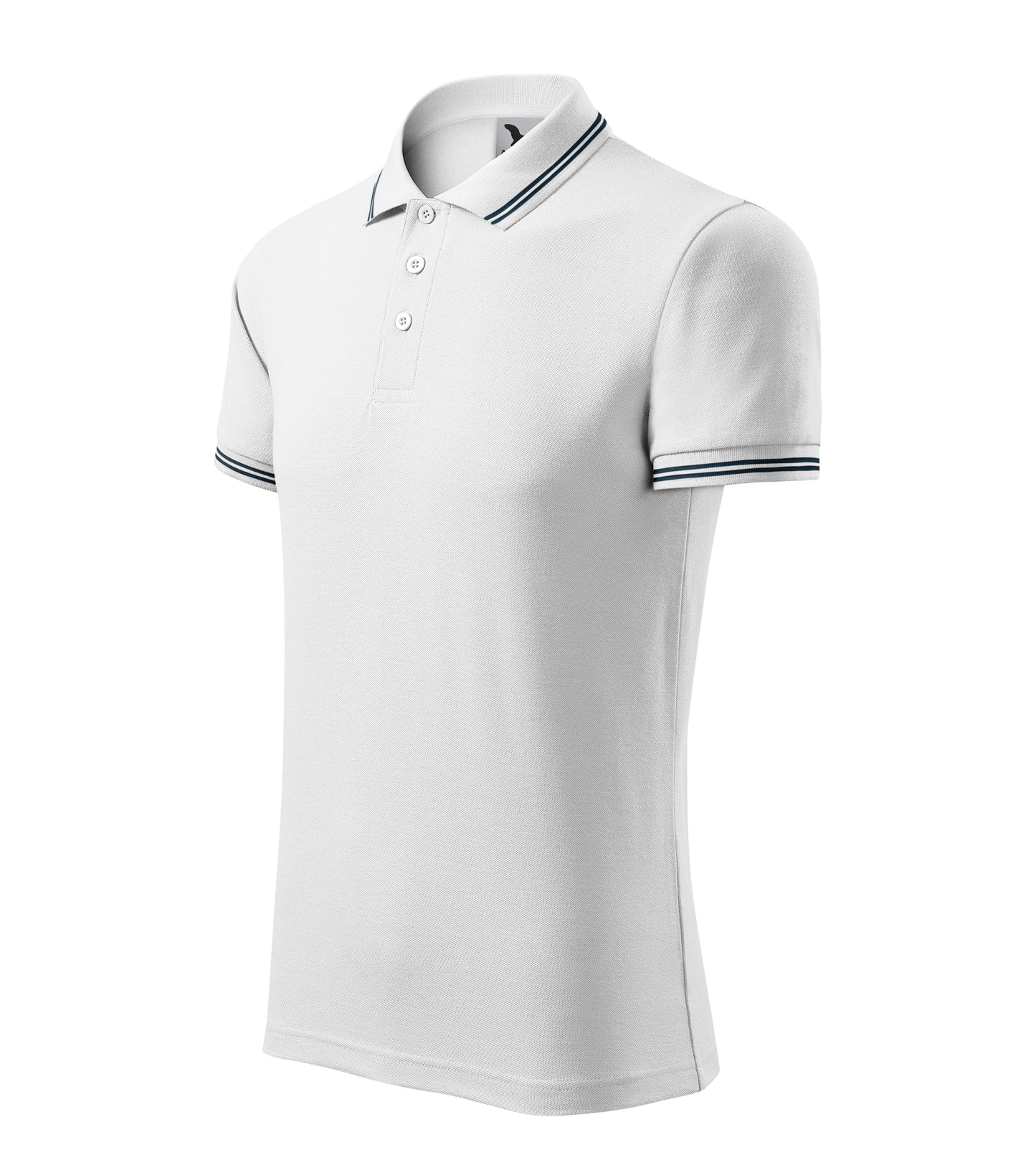 Men's Urban Polo Shirt, White (00), POTA - Official Parks On The Air logo, personalized call sign and name