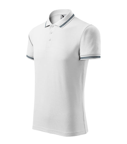 Men's Urban Polo Shirt, White (00), POTA - Official Parks On The Air logo, personalized call sign and name