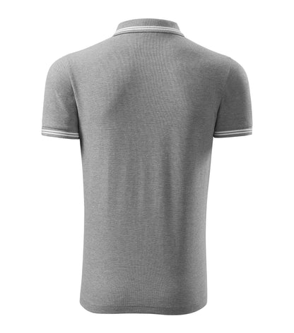 Men's Urban Polo Shirt, Dark Gray Melange (12), POTA - Official Parks On The Air logo, personalized call sign and name