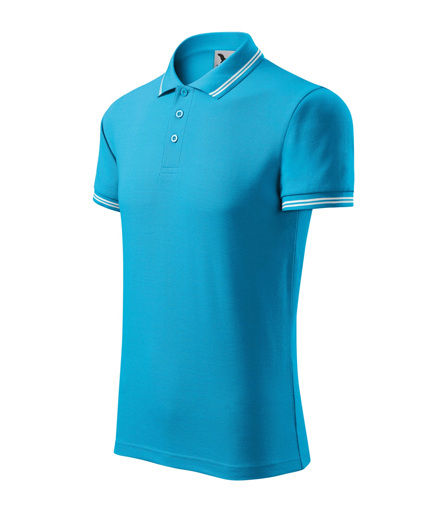 Men's Urban Polo Shirt, Blue Atoll (44), POTA - Official Parks On The Air logo, personalized call sign and name