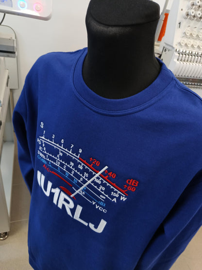 Bluza S-Meter z haftowanym Znakiem Wywoławczym Krótkofalowca - Kolor Royal blue