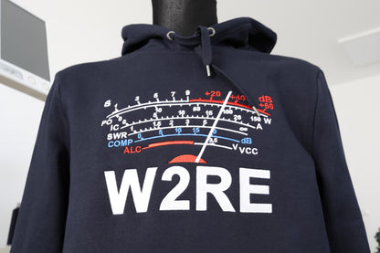 Bluza z kapturem S-Meter z haftowanym Znak Wywoławczym (S-5XL) - Kolor Granatowy