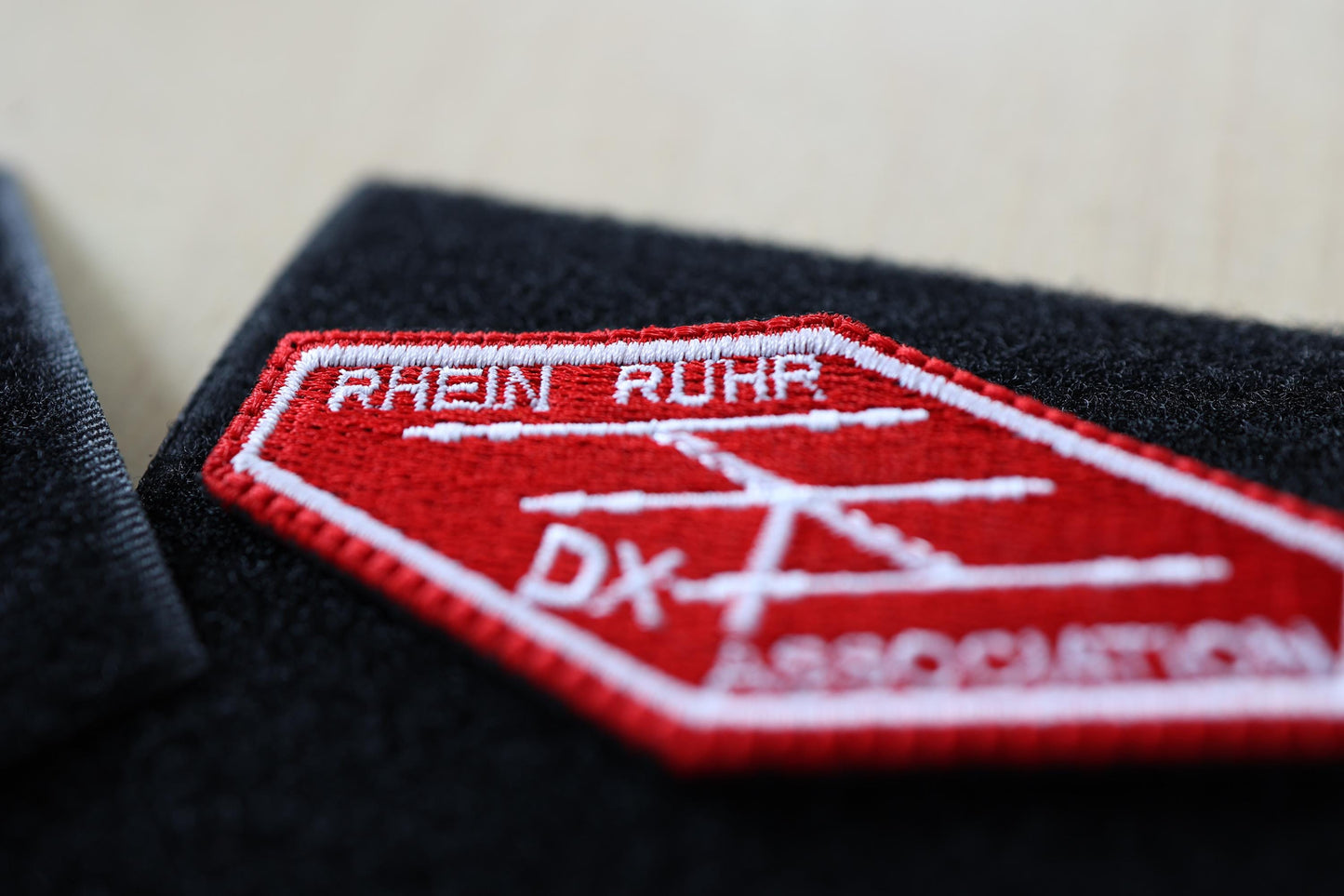 RRDXA Patch - Rhein Ruhr DX Association: embroidered amateur radio enthusiast badge