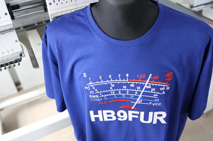 Ham Radio S-Meter & Callsign T-shirt (S-4XL) - Color Royal Blue