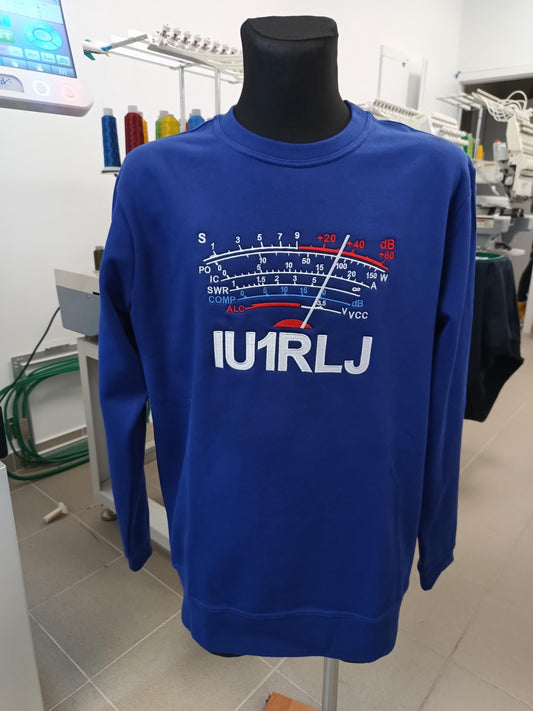 Bluza S-Meter z haftowanym Znakiem Wywoławczym Krótkofalowca - Kolor Royal blue