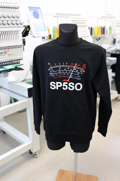 Bluza S-Meter z haftowanym Znakiem Wywoławczym Krótkofalowca - Kolor Czarny