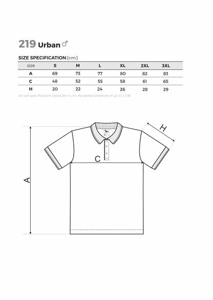 Men's Urban Polo Shirt, White (00), POTA - Official Parks On The Air logo, personalized call sign and name