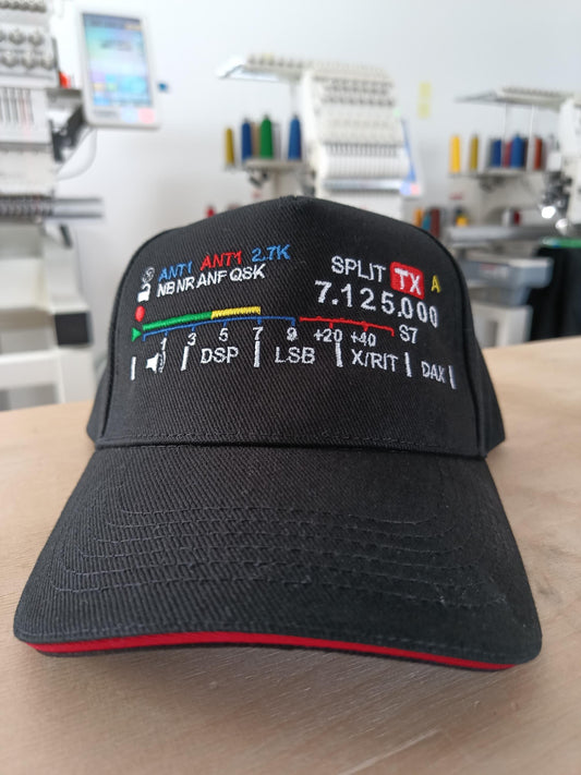 Czapka krótkofalarska S-meter Flexstyle z haftowanym Znakiem wywoławczym