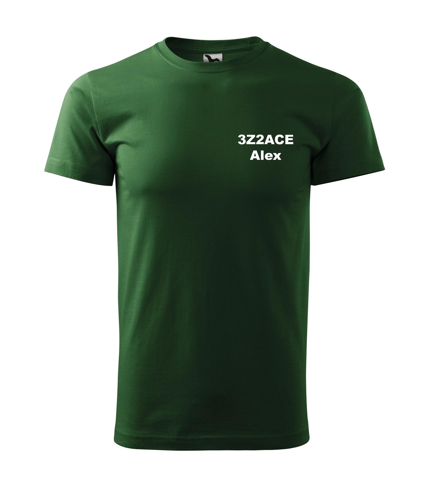Men's Basic T-shirt - personalized with an embroidered call sign and name