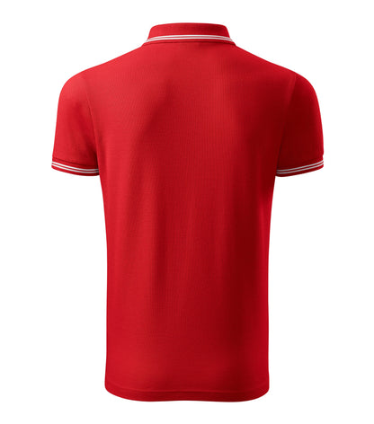 Men's Urban Polo Shirt, Red (07), POTA - Official Parks On The Air logo, personalized call sign and name