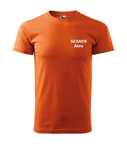 Men's Basic T-shirt - personalized with an embroidered call sign and name