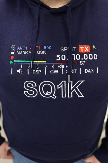 Bluza z kapturem Flexstyle S-Meter z haftowanym znakiem wywoławczym (S-5XL)