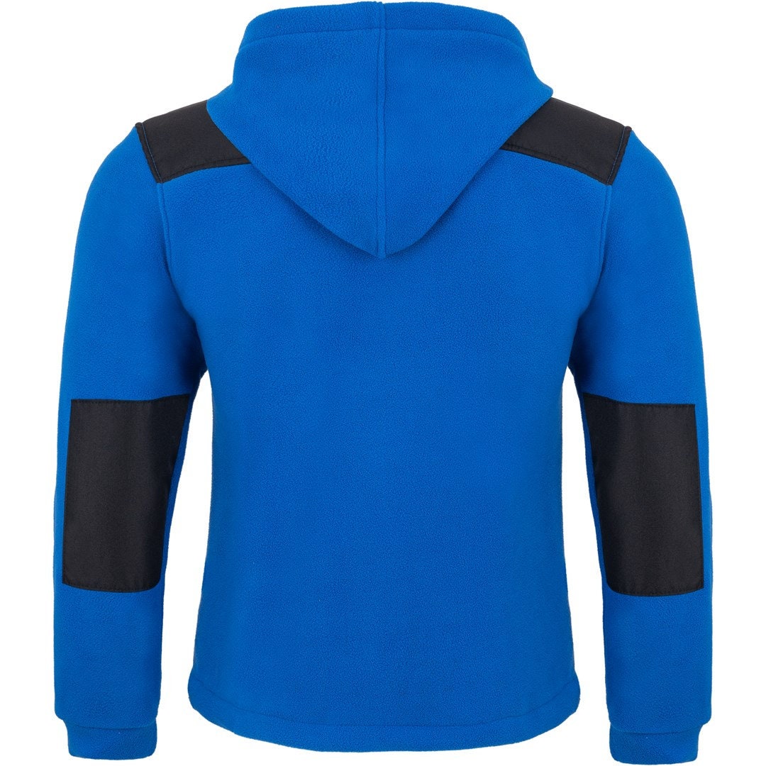 Men's fleece jacket with detachable hood - with embroidered amateur radio call sign and name (RB/BK)