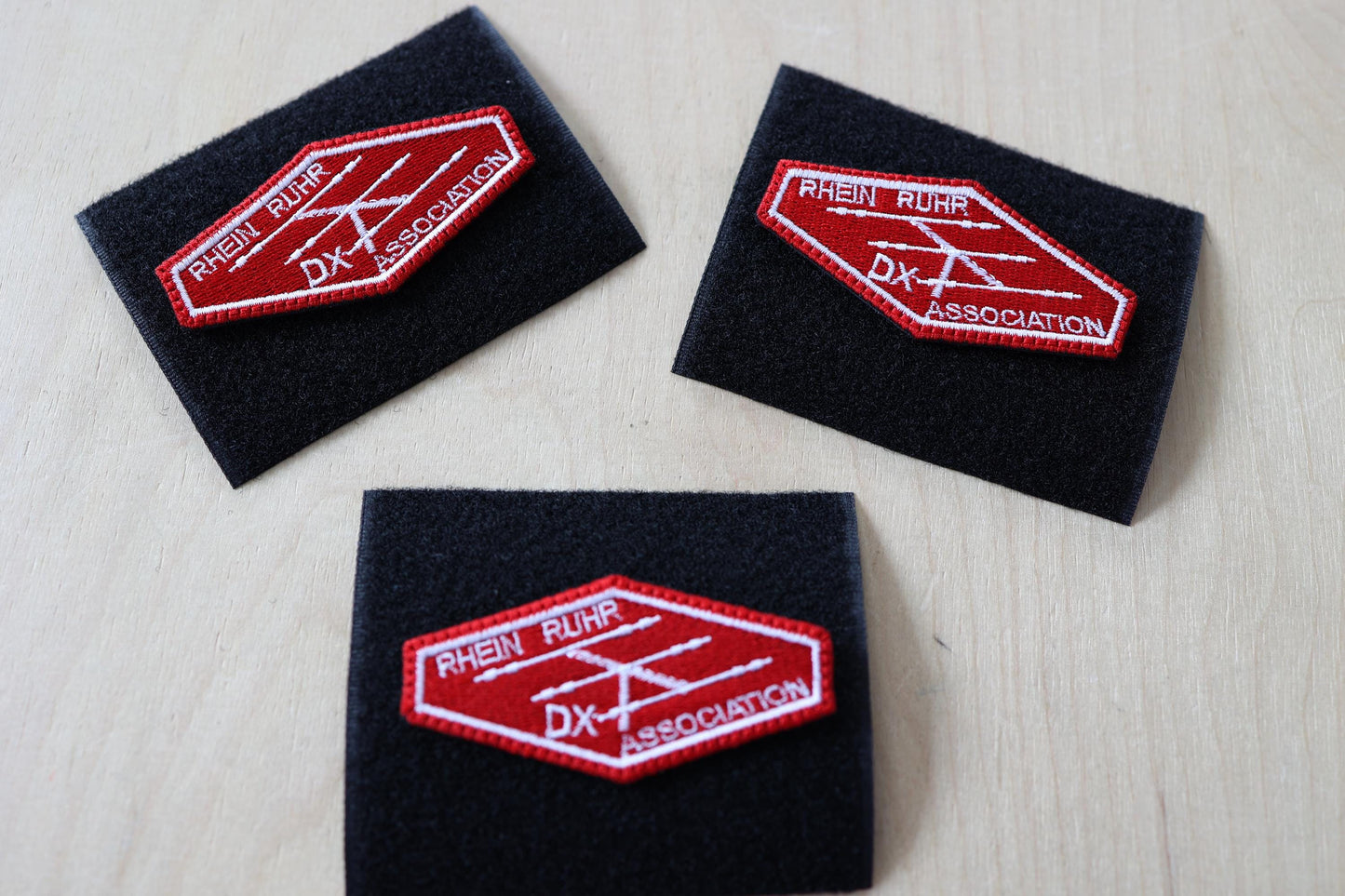 RRDXA Patch - Rhein Ruhr DX Association: embroidered amateur radio enthusiast badge