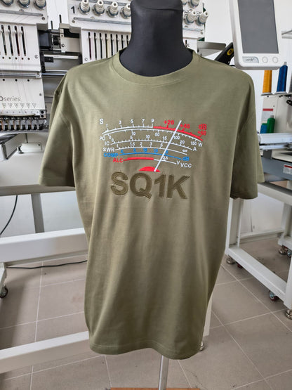 Koszulka T-shirt Heavy New Unisex, Khaki (09), S-METER Clasic, personalizowany znak wywoławczy, (S - 3XL)