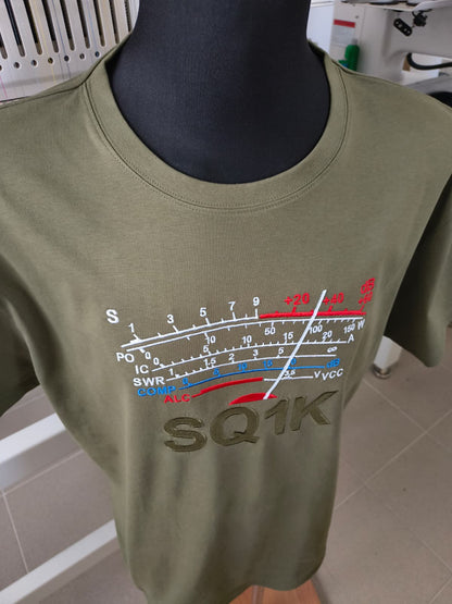 Koszulka T-shirt Heavy New Unisex, Khaki (09), S-METER Clasic, personalizowany znak wywoławczy, (S - 3XL)