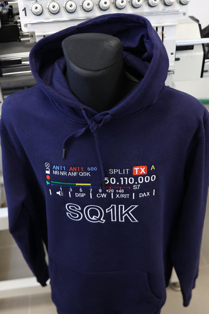 Bluza z kapturem Flexstyle S-Meter z haftowanym znakiem wywoławczym (S-5XL)