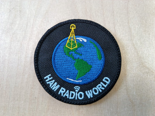 Naszywka haftowana Ham Radio World: naszywka z rzepem
