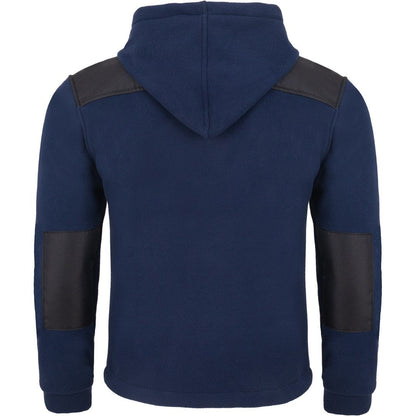 Men's fleece jacket with detachable hood - with embroidered amateur radio call sign and name (NY/BK)