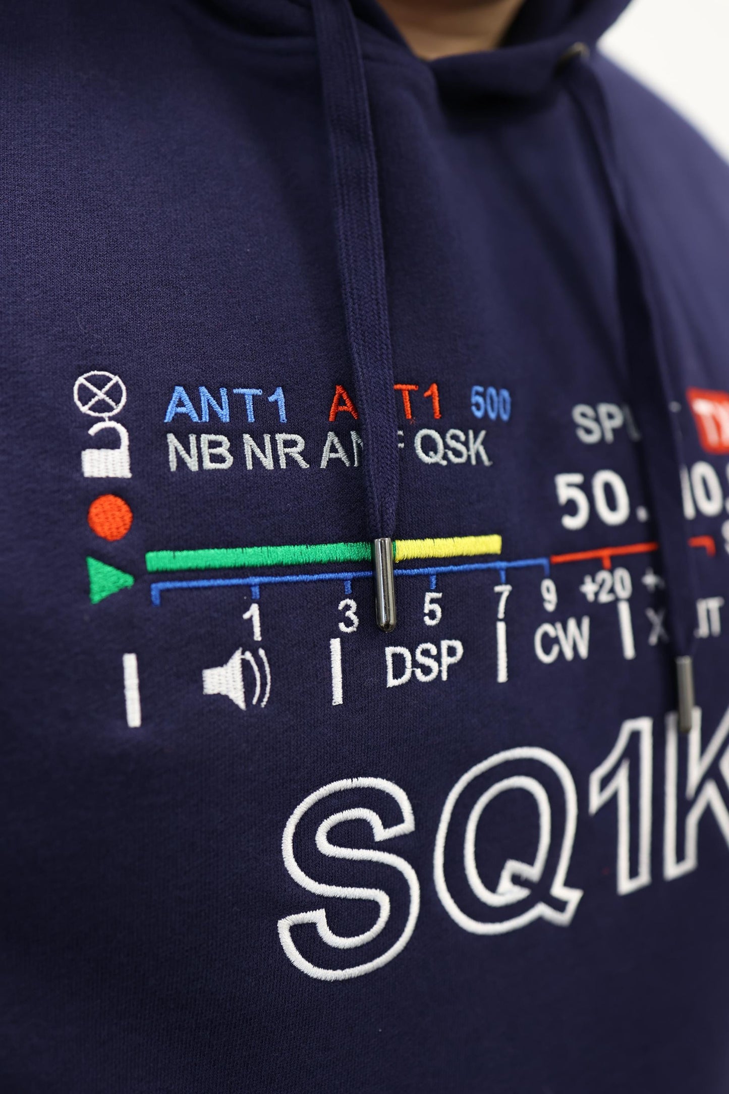 Bluza z kapturem Flexstyle S-Meter z haftowanym znakiem wywoławczym (S-5XL)