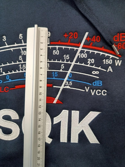 Bluza z kapturem S-Meter z haftowanym Znak Wywoławczym (S-5XL) - Kolor Granatowy