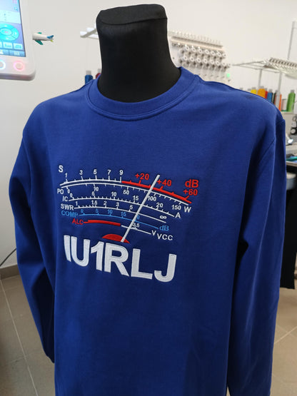 Bluza S-Meter z haftowanym Znakiem Wywoławczym Krótkofalowca - Kolor Royal blue