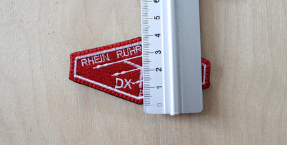 RRDXA Patch - Rhein Ruhr DX Association: embroidered amateur radio enthusiast badge