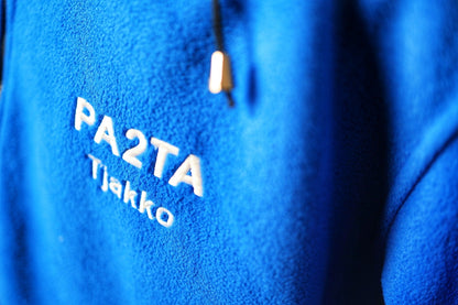 Men's fleece jacket with detachable hood - with embroidered amateur radio call sign and name (RB/BK)