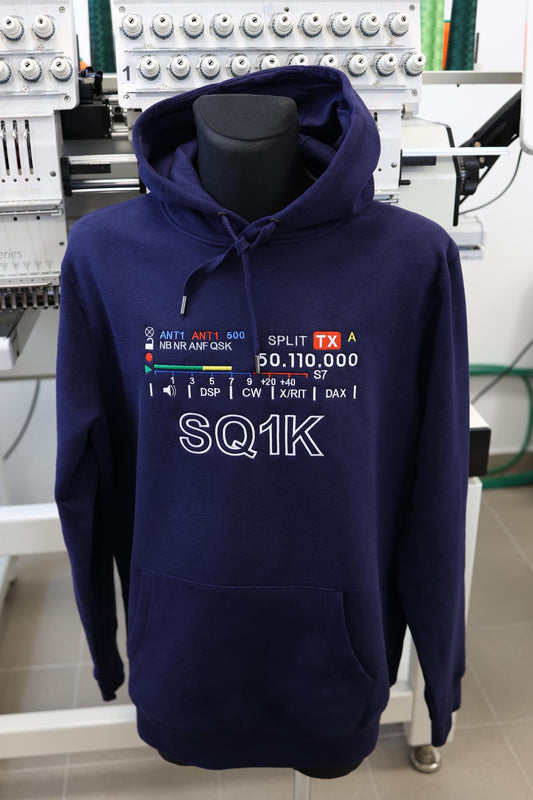 Bluza z kapturem Flexstyle S-Meter z haftowanym znakiem wywoławczym (S-5XL)