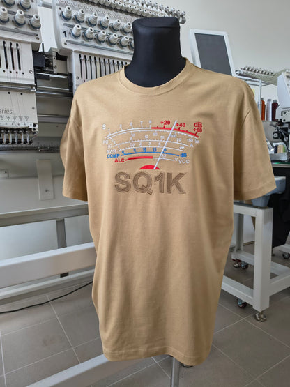 Koszulka T-shirt Heavy New Unisex, Piaskowy (08), S-METER Clasic, personalizowany znak wywoławczy, (S - 3XL)