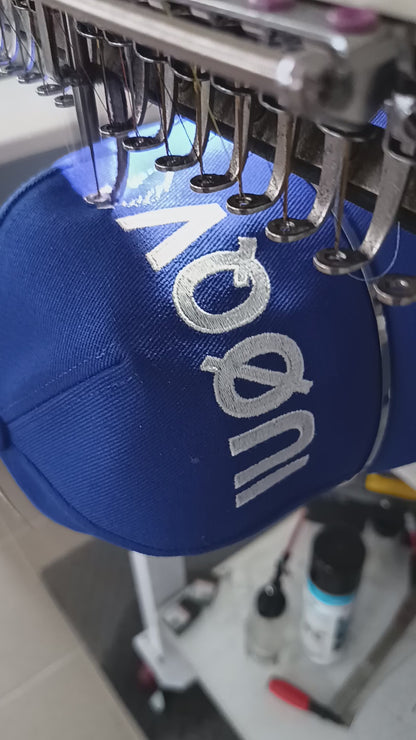 Baseball cap, large call sign, personalized with embroidery